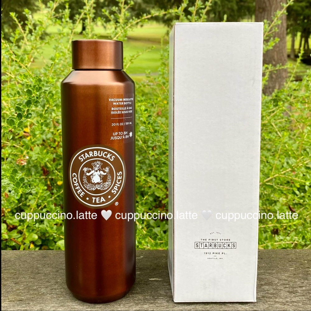 🤎NWT🤎Starbucks Pike Place Market Original Logo Copper SS Bottle Tumbler in Box